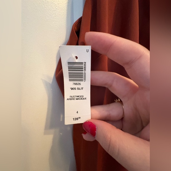 NWT Aritzia Babatin 90s Slit Midi Dress in Rustwood - Picture 7 of 7